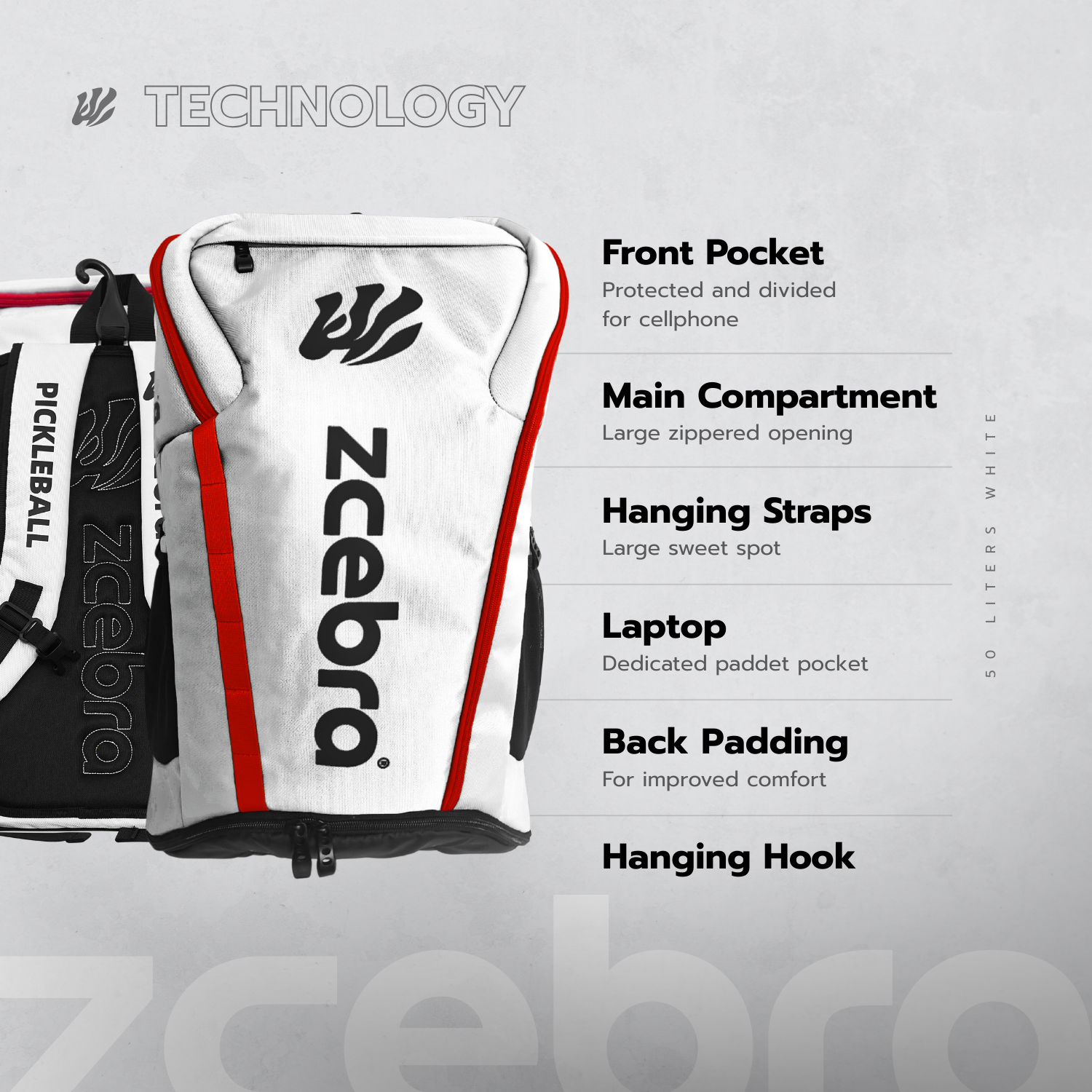 ZCEBRA MotionPack Backpack - White