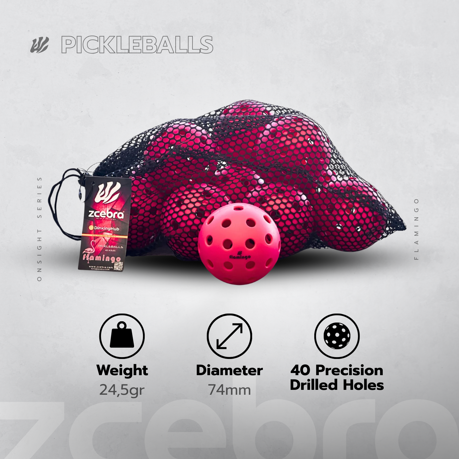 Pack of 12 Balls Flamingo Edition