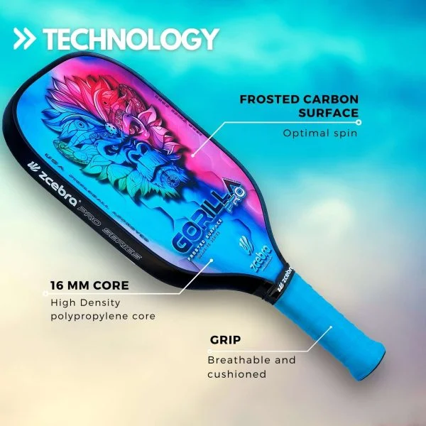 Pickleball paddle Carbon GORILLA PRO SERIES (Rainbow) - Image 2