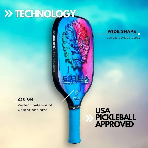 Pickleball paddle Carbon GORILLA PRO SERIES (Rainbow) - Image 3